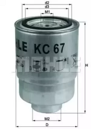 Fuel Filter KC67 78686388 by MAHLE Original