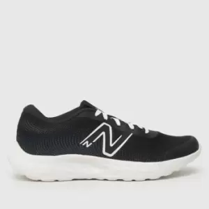 New Balance Black & White 520 V8 Youth Trainers