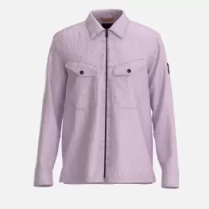 BOSS Orange Mens Lovel 9 Zip Shirt - Light Pastel Purple - XL