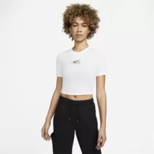 Nike Air Cropped T Shirt Ladies - White