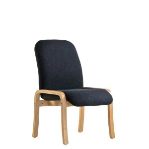 Dams Yealm Armless Reception Chair - Charcoal