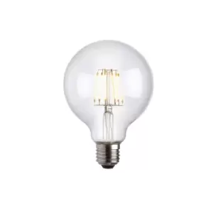 LED Filament Lamp Bulb Dimmable 6W E27 LED 95mm Clear Glass Globe Warm White