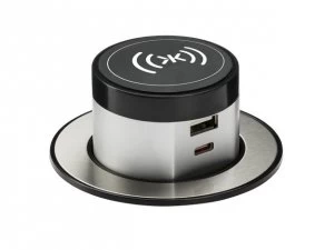 Wireless Desktop Charger with Pop-Up Dual USB charger