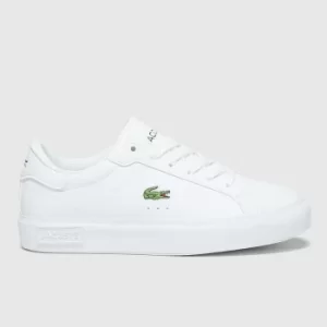 Lacoste White Powercourt Youth Trainers