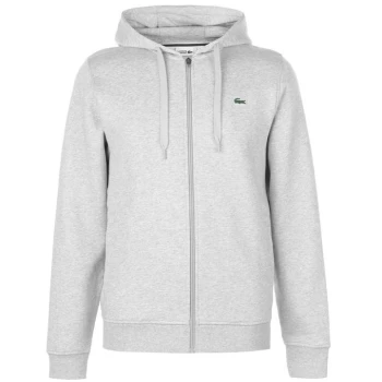 Lacoste Logo Zip Hoodie - Grey