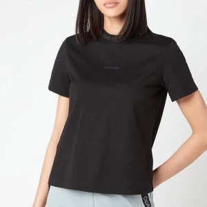 Calvin Klein Jeans Womens Logo Intarsia T-Shirt - CK Black - S