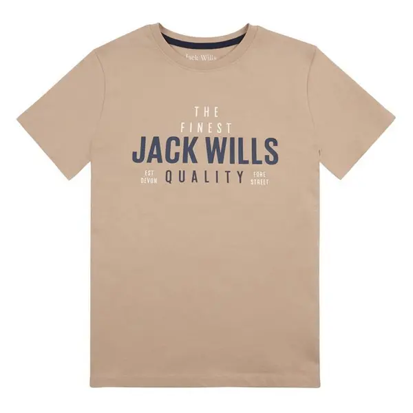 Jack Wills Finest Quality T-Shirt Junior Regular Fit T-Shirts 8-9 Years Silver 59179111185