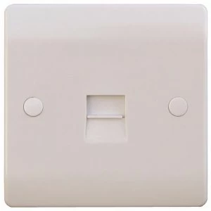 ESR Sline 1G White Telephone Master Socket Flush Wall Switch