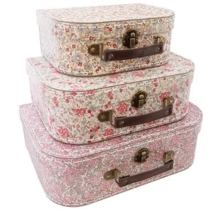 Sass & Belle Vintage Floral Suitcase 3Pcs Set