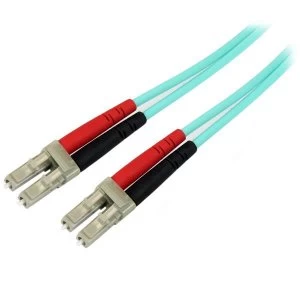 StarTech 3m Aqua MM 50 125 OM4 Fiber Optic Cable