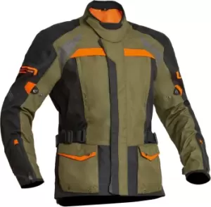 Lindstrands Transtrand Waterproof Motorcycle Textile Jacket, green-orange, Size 50, green-orange, Size 50