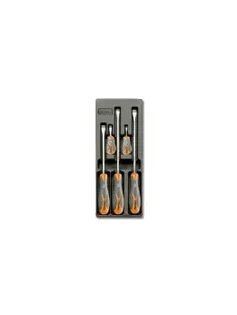 Beta Tools T171 5pc "Max" Flat/Slotted Screwdriver Set in Tray for Roller Cabs