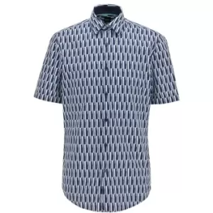 Boss Luka AOP Shirt - Blue