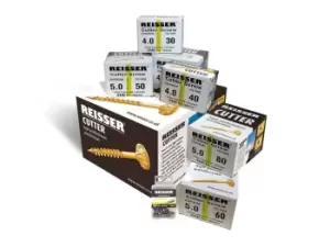 Reisser CUTTER TRADE Assorted High Performance Cutter Woodscrews and 10x Pozi Bits - 1600pk