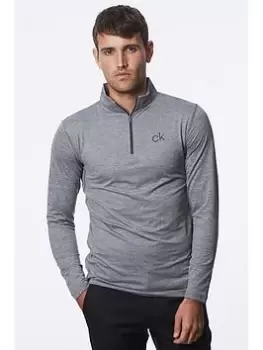 Calvin Klein Golf Newport Half Zip - Silver Size M Men