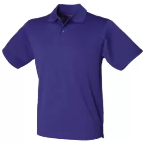 Henbury Mens Pique Polo Shirt (XXL) (Bright Purple)