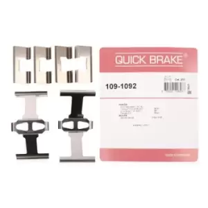 QUICK BRAKE Accessory Kit, disc brake pads 109-1092 HONDA,ROVER,MG,Jazz II Schragheck (GD_, GE3, GE2),Jazz III Schragheck (GE_, GG_, GP_, ZA_)