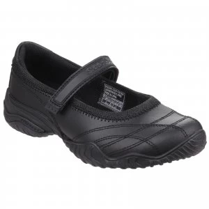 Skechers Girls Velocity Pouty Bar Strap Shoe Black