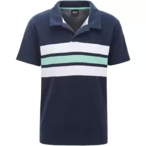 Boss Boss Beach Polo Shirt Mens - Blue