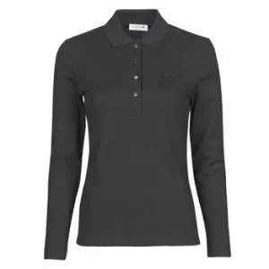 Womens Slim fit Stretch Pique Lacoste Polo Shirt Size 12 Black