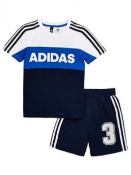 Adidas Short Sleeve Tracksuit - White