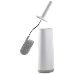 Joseph Flex Toilet Brush with Holder - Grey/White