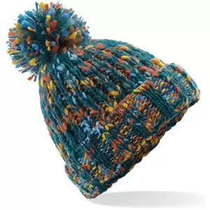 Beechfield Unisex Twister Pop Pom Beanie (One Size) (Retro Twist)