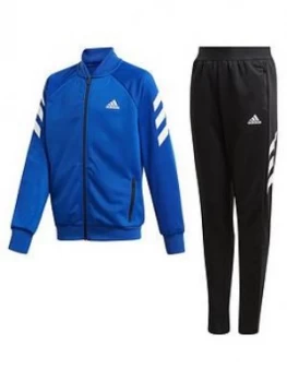 adidas Boys XFG Tracksuit - Blue/Black, Size 7-8 Years