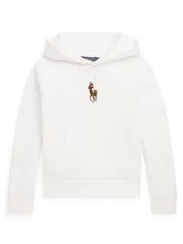 Ralph Lauren Girls Hoodie - White, Size Age: 8-10 Years=M, Women