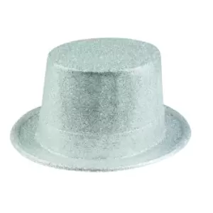 Glitter Hat Fancy Dress (Silver)