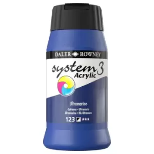 Daler Rowney System 3 Acrylic Paint Ultramarine (500ml)