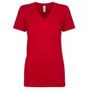 Next Level Womens/Ladies Ideal V-Neck T-Shirt (XS) (Red)