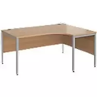 Dams International Right Hand Ergonomic Desk MB16ERSB 1,600 x 1,200 x 725 mm