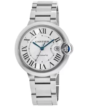 Cartier Ballon Bleu 40mm Automatic Silver Dial Steel Mens Watch WSBB0040 WSBB0040