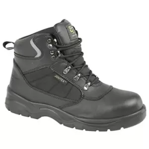 Grafters Mens Safety Waterproof Hiker Type Toe Cap Boots (45 EUR) (Black) - Black