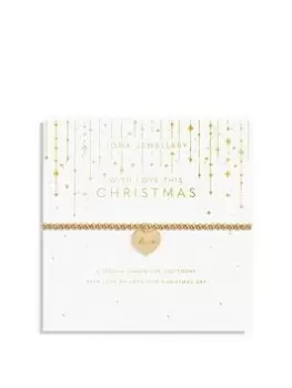 Joma Jewellery MY MOMENTS CHRISTMAS WITH LOVE THIS CHRISTMAS BRACELET, Gold, Women