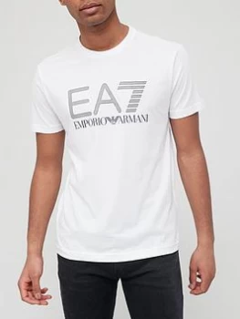 Emporio Armani EA7 Visibility Logo T-Shirt White Size S Men