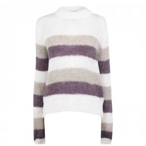 NA-KD Balloon Sleeve Knit Jumper - Striped 4417