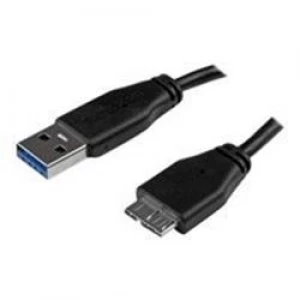 StarTech.com 1m (3ft) Slim SuperSpeed USB 3.0 A to Micro B Cable - M/M