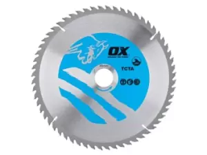 OX Tools OX-TCTA-2163060 OX Alu/Plastic/Laminate Cutting Circular Saw Blade 216mm x 30 x 60T TCG