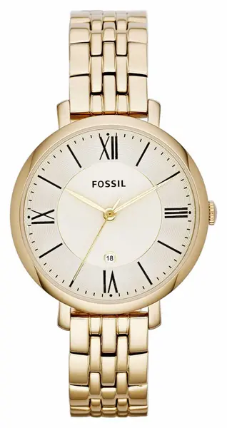 Fossil ES3434 Womens Jacqueline Gold Dial Gold Watch