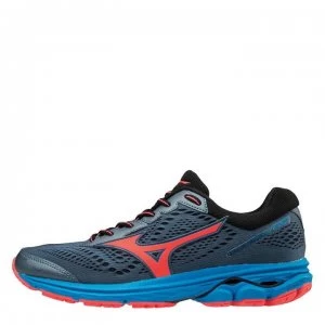 Mizuno Wave Rider 22 Ladies Running Shoes - Blue/Coral