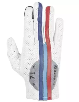 Helstons Record Air Ete Leather White Blue Red Gloves T10