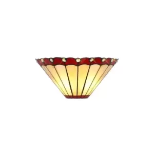 Tiffany Wall Lamp, 2 x E14, Red, Crystal