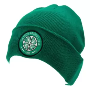 Celtic FC Unisex Adults TU Knitted Hat (One Size) (Green)