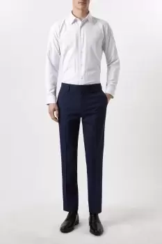 Mens Slim Fit Navy Marl Suit Trousers