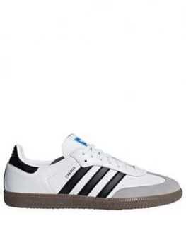 adidas Originals Samba OG Trainers - White/Black, Size 8, Men