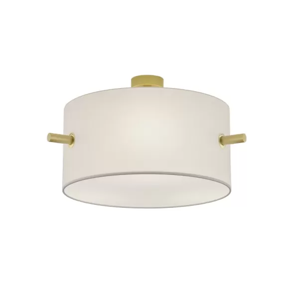 Camden Modern 3 Light Cylindrical Ceiling Light Brass Matt