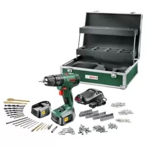 Bosch Cordless 18V 1.5Ah Li-Ion Hammer Drill 2 Batteries Psb1800Li-2