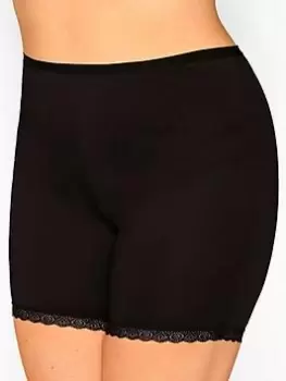 Yours Lace Hem Thigh Smoother..blk, Black, Size 34-36, Women